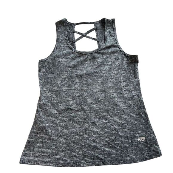 Marika Tops - Marika Women's Criss Cross Back Tank Top Gray Size S Casual Summer